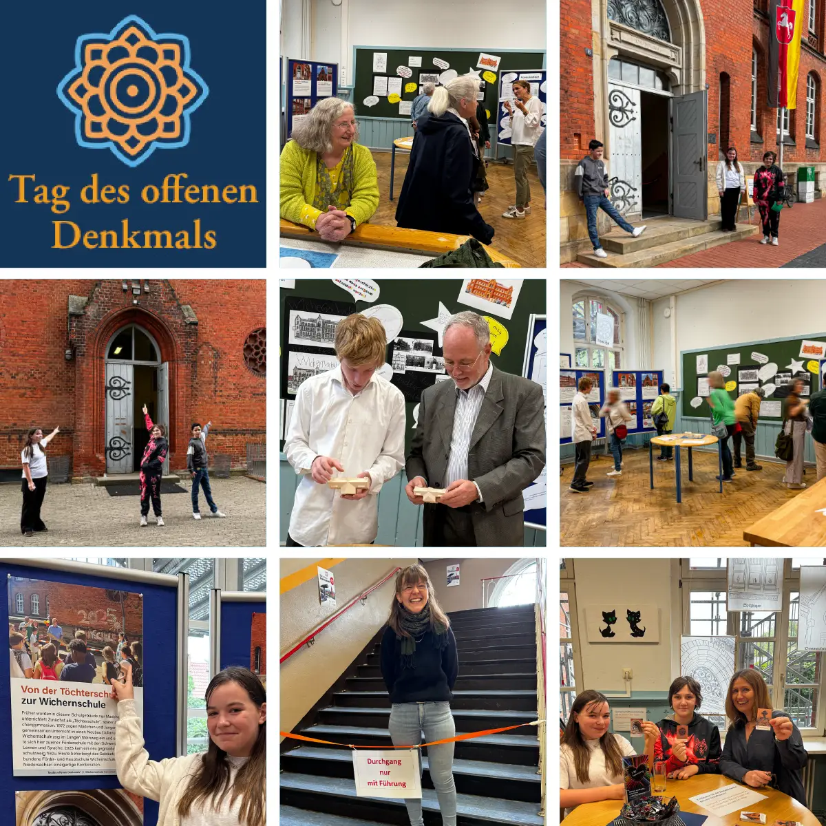 Schuelerinnen und Schueler, Lehrerinnen und Lehrer sowie Besucherinnen und Besucher in der Cafeteria der Wichernschule