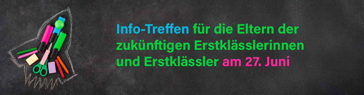 Dunkle Flaeche mit Rakete aus Kreide und Textmarkern