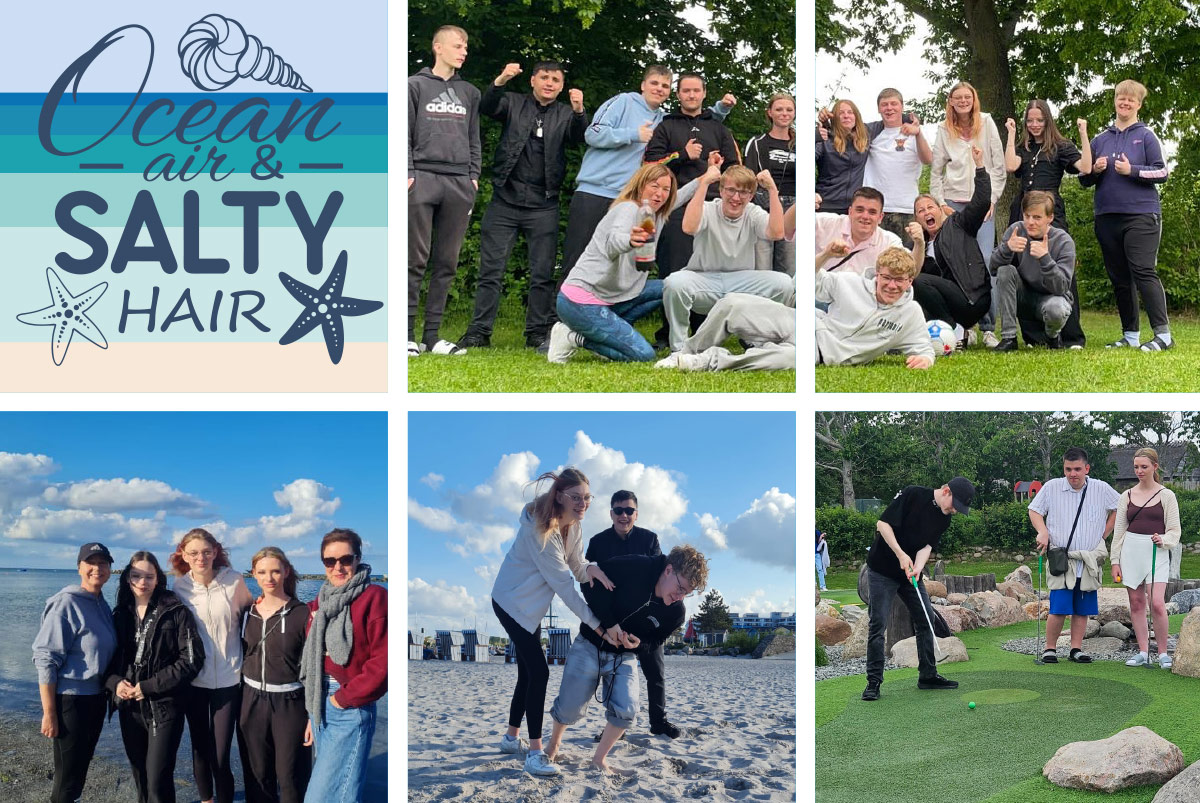 Wichernschueler am Strand und beim Minigolf